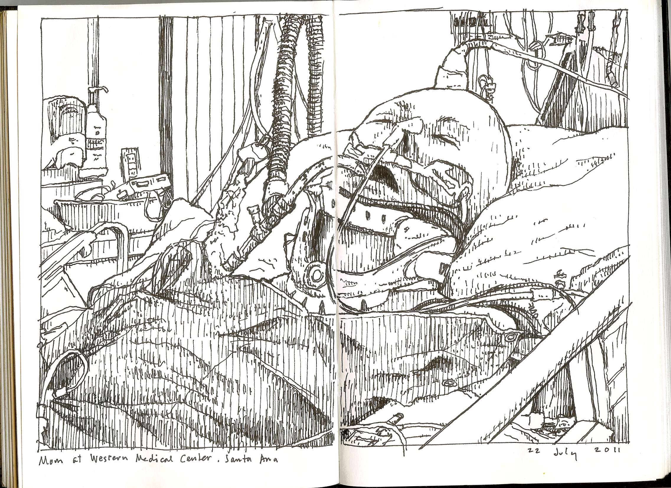 2273x1654 Sketches Of Mom July 2011 Handmade Ransom Notes - Medical Sketches