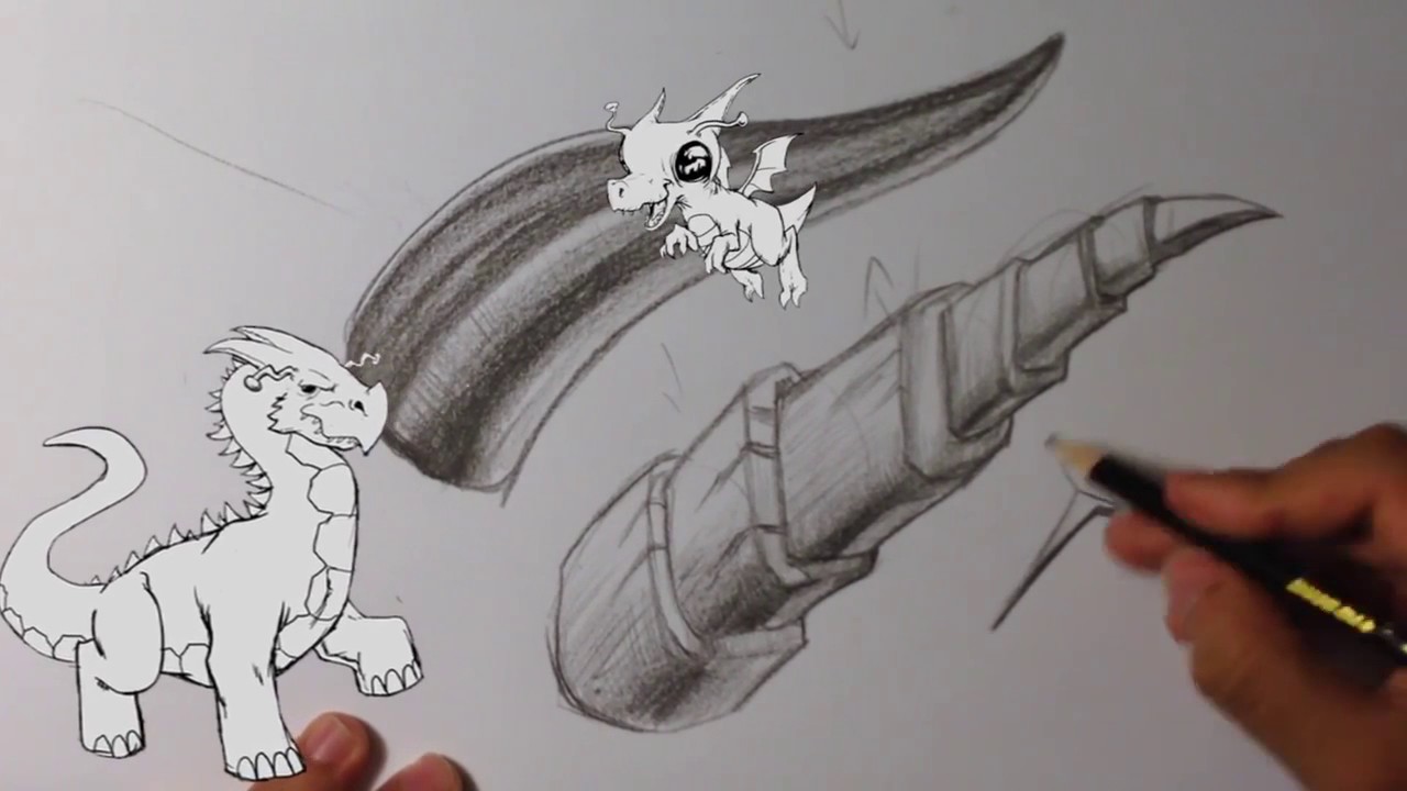 1280x720 How To Draw Medieval Dragons - Medieval Dragon Sketch