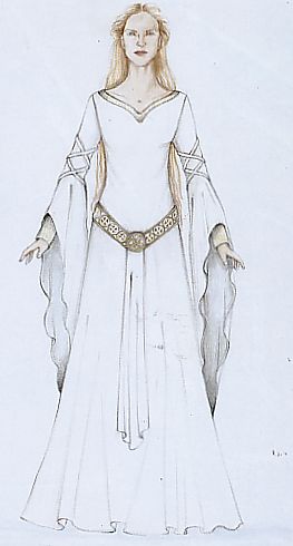 263x490 Making Rivendell In The Desert Eowyn White Wool Dress Sleeves - Medieval Dress Sketches