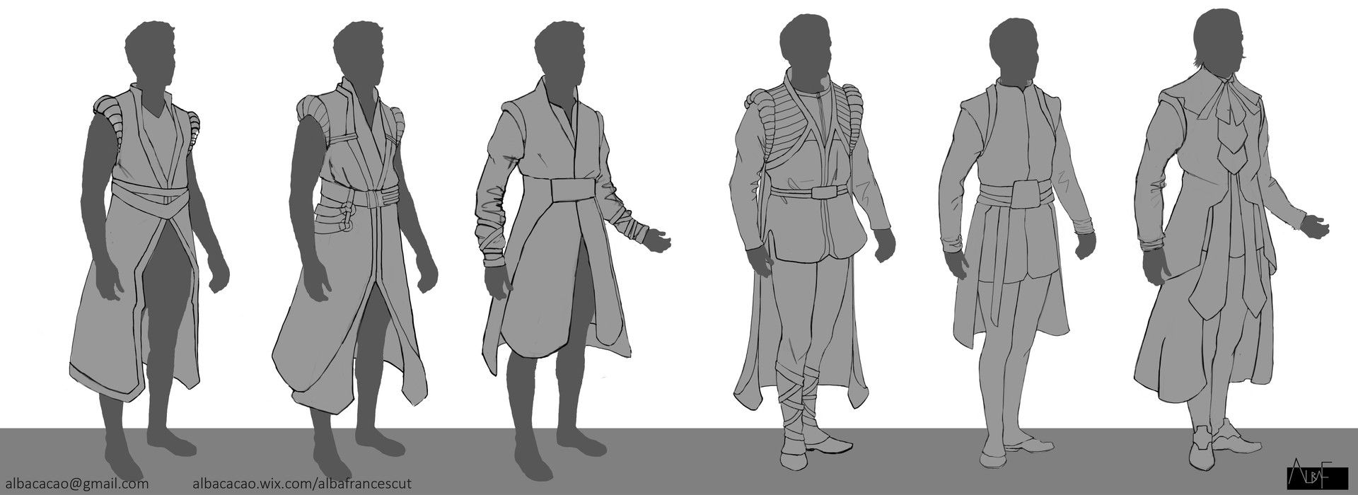 1920x700 Artstation - Medieval Dress Sketches