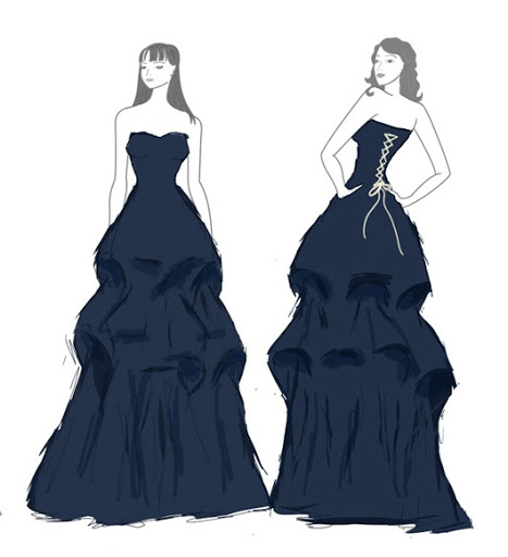 467x512 Beaded Fae Designs Bridesmaid Dress Sketches - Medieval Dress Sketches