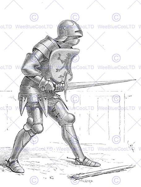 456x606 Painting Drawing Illustration Medieval Knight Armour Shield Sword - Medieval Knight Sketch