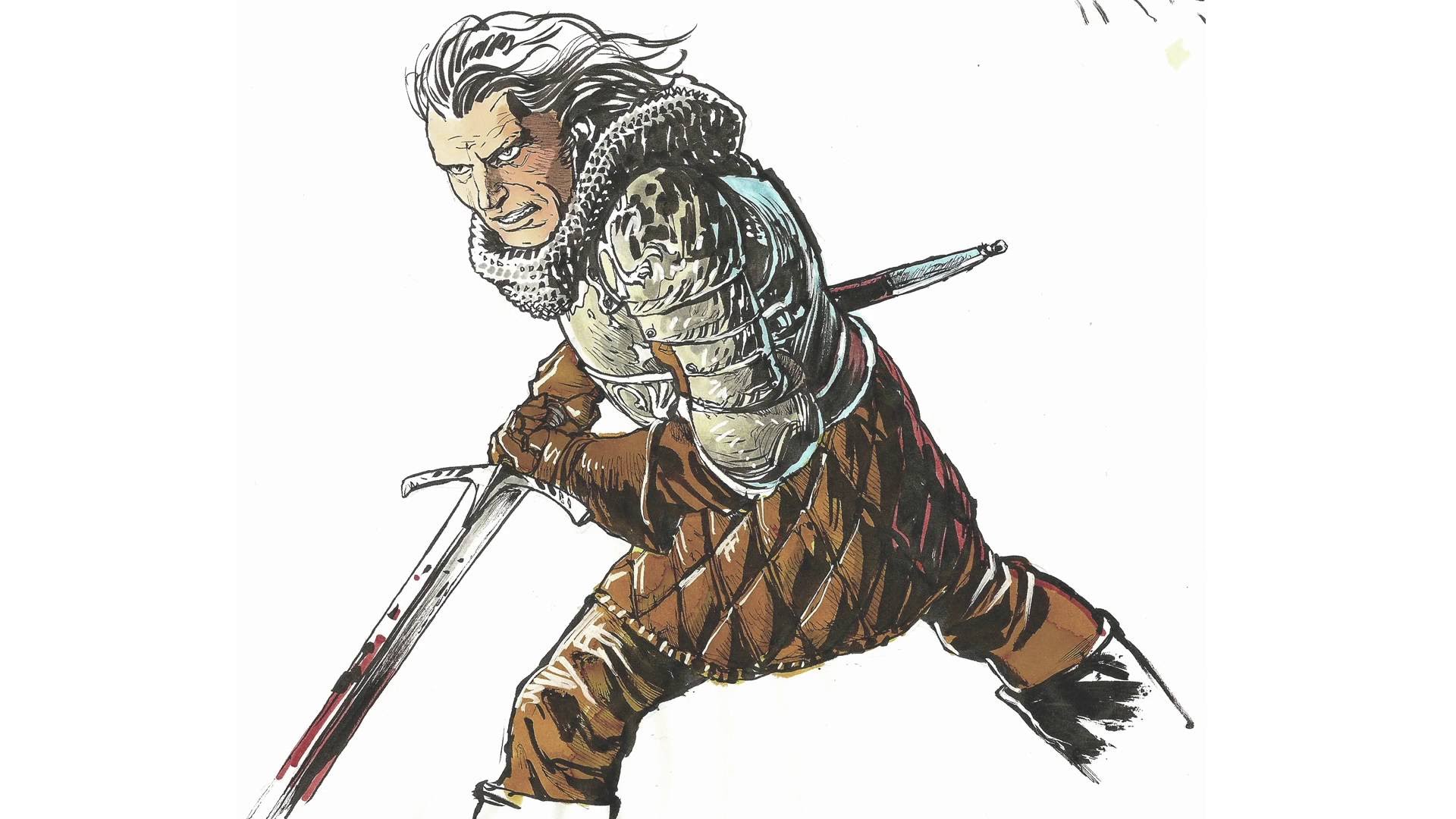 1920x1080 Quick Sketching Of A Medieval Knight With Brush Pen - Medieval Knight Sketch