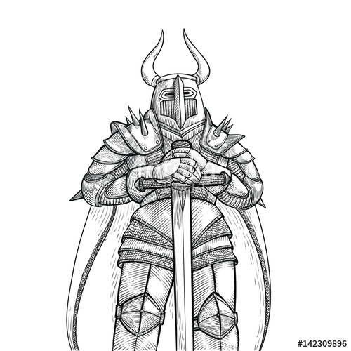 Medieval Knight Sketch at Explore collection of