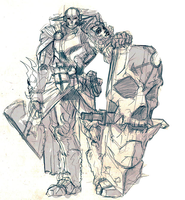 620x671 Death Knight Sketch The Portfolio And Gallery Of James Cox - Medieval Knight Sketch