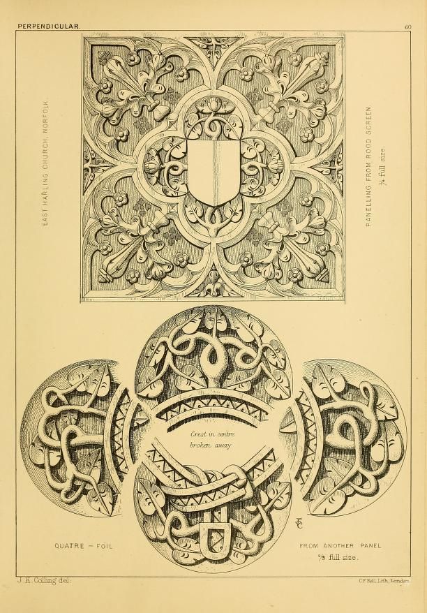612x878 Examples Of English Medieval Foliage And Colour... Sketch - Medieval Sketches