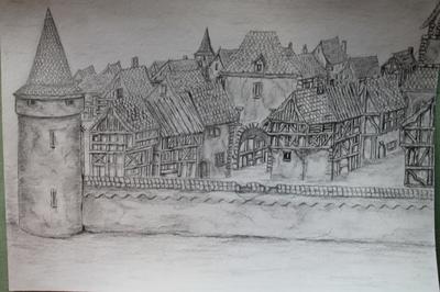 400x266 First Attempts Medieval Houses - Medieval Sketches