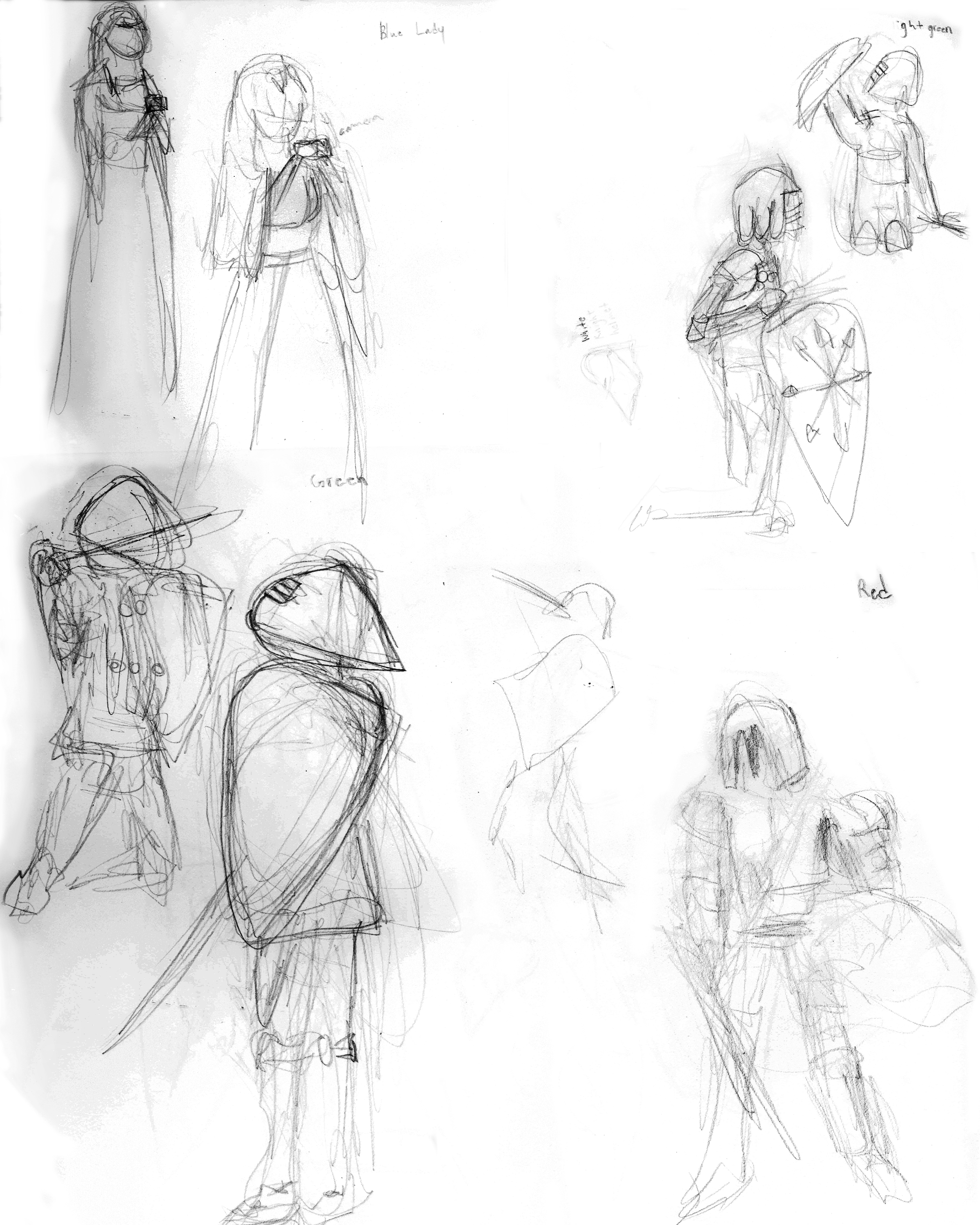 2400x3000 Medieval Sketches Anna C. Gilmore - Medieval Sketches