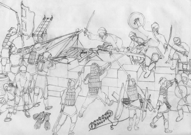 640x454 Sketch Han Border Fort Undersiege.jpg - Medieval Sketches