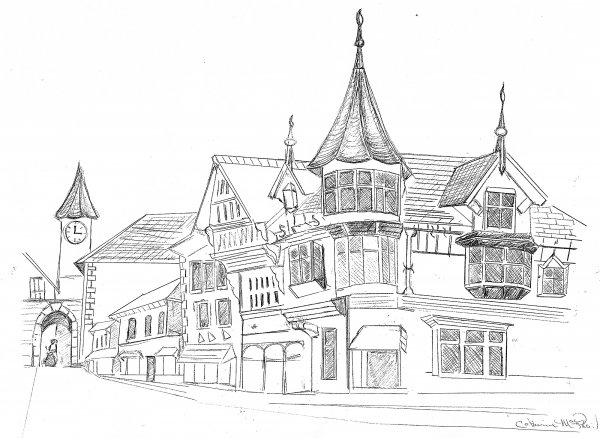 Medieval Town Sketch At Explore Collection Of