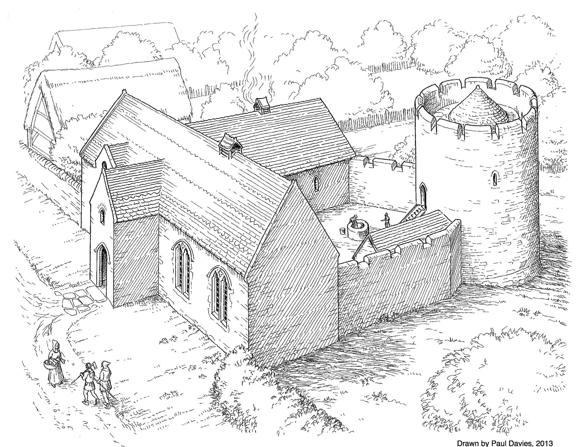 1926x1469 The Discovery Of Medieval Trellech And The Plucky Amateurs Of - Medieval Town Sketch