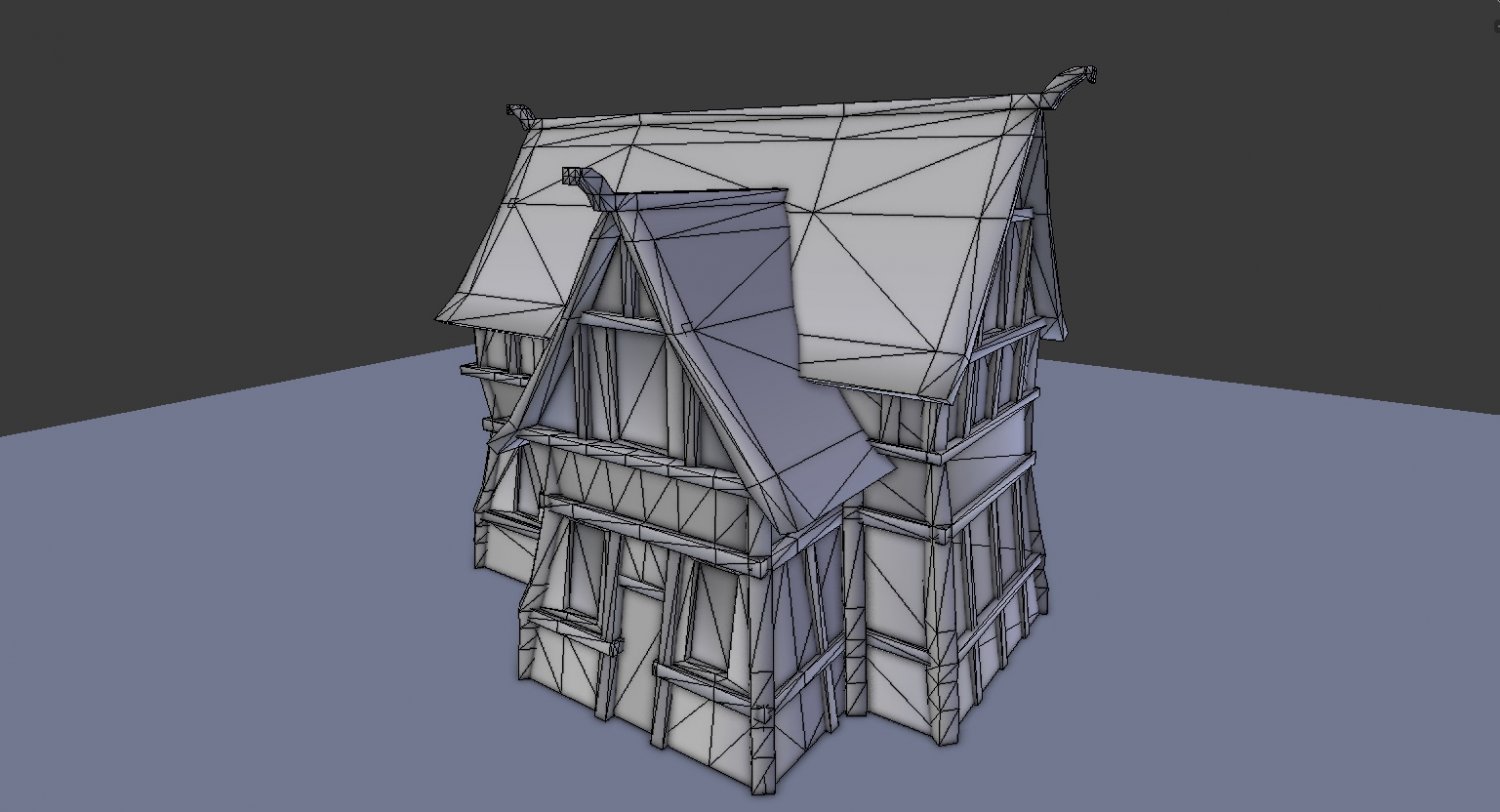 1500x812 Medieval Village House 1 3d Model In Buildings 3dexport - Medieval Village Sketch