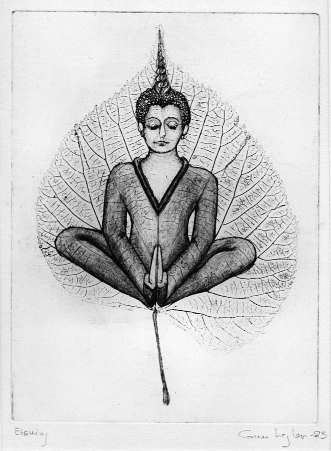 662x900 Meditation Drawing By Gun Legler - Meditation Sketch