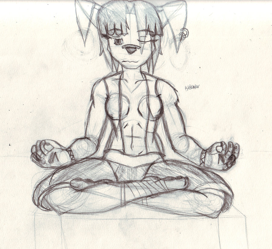 900x824 Citrine Meditation Sketch By Theriverblues - Meditation Sketch