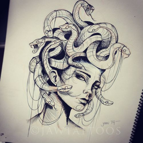 500x500 Medusa Sketch Medusa - Medusa Sketch