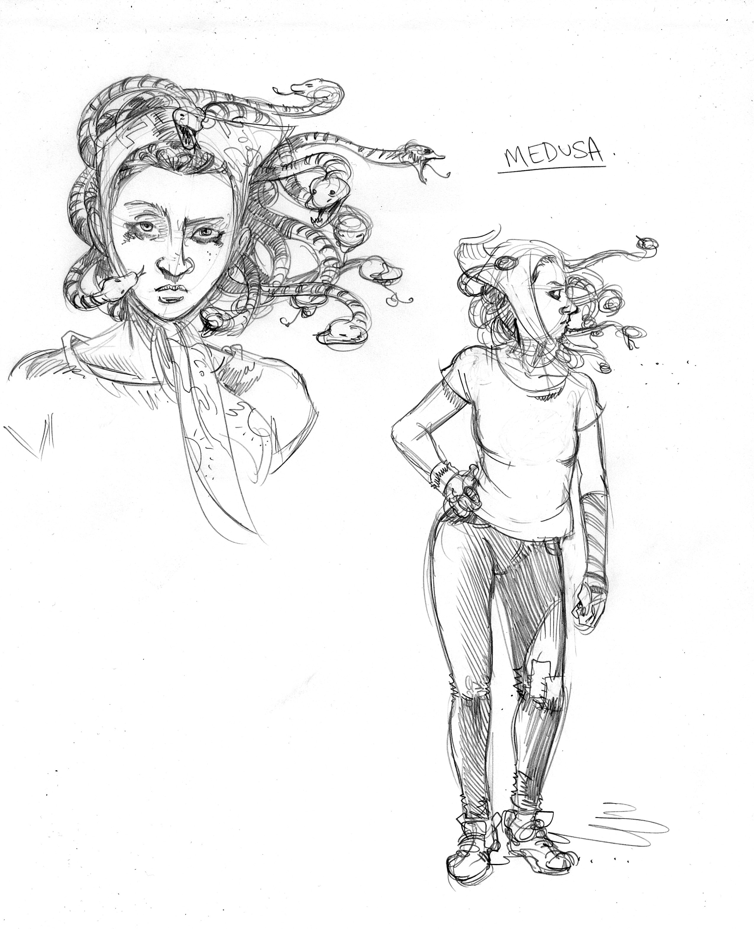 2550x3142 Medusa Sketch Yarn - Medusa Sketch
