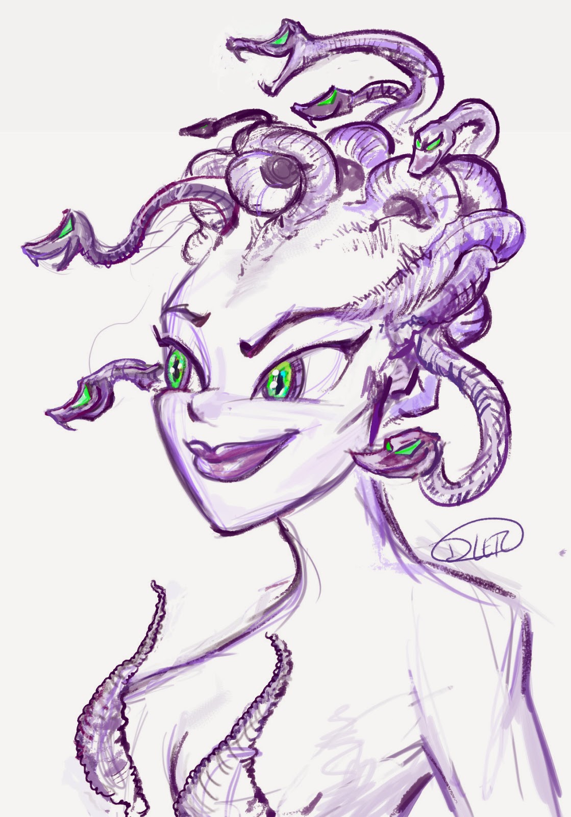 1119x1600 Diana Leto Medusa Sketch - Medusa Sketch