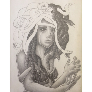 320x320 My Medusa Drawing For My Ap Portfolio This Is Taking A Whole - Medusa Sketch