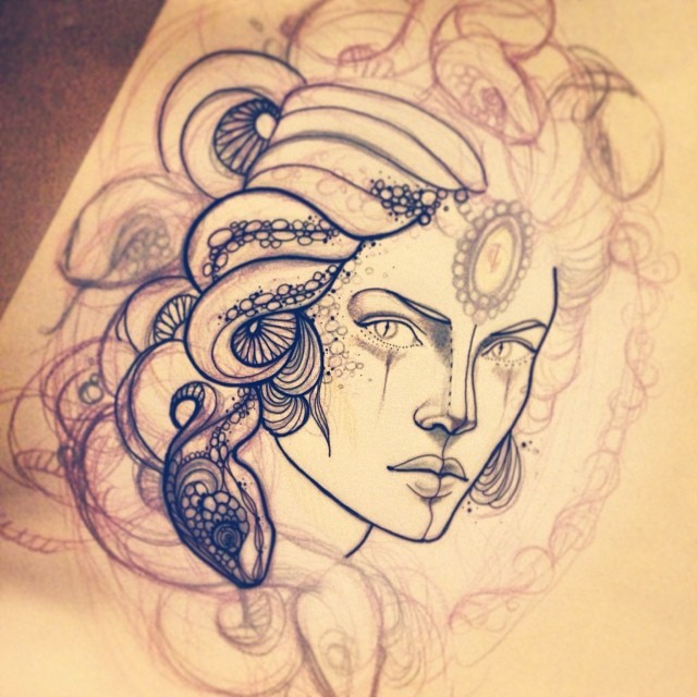 640x640 One More Medusa Tattoo Sketch Tattoo Ideas - Medusa Tattoo Sketch