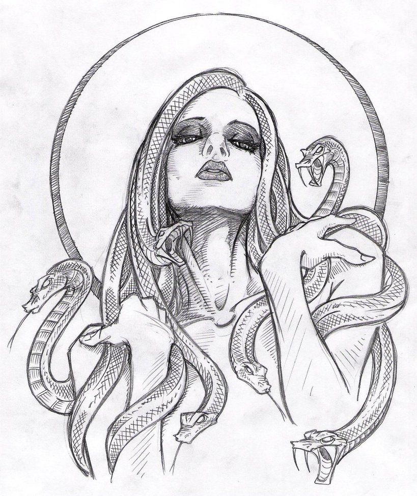 819x975 Gorgona Medusa - Medusa Tattoo Sketch