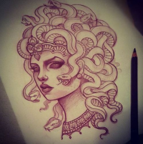 Medusa Tattoo Sketch at PaintingValley.com | Explore collection of ...