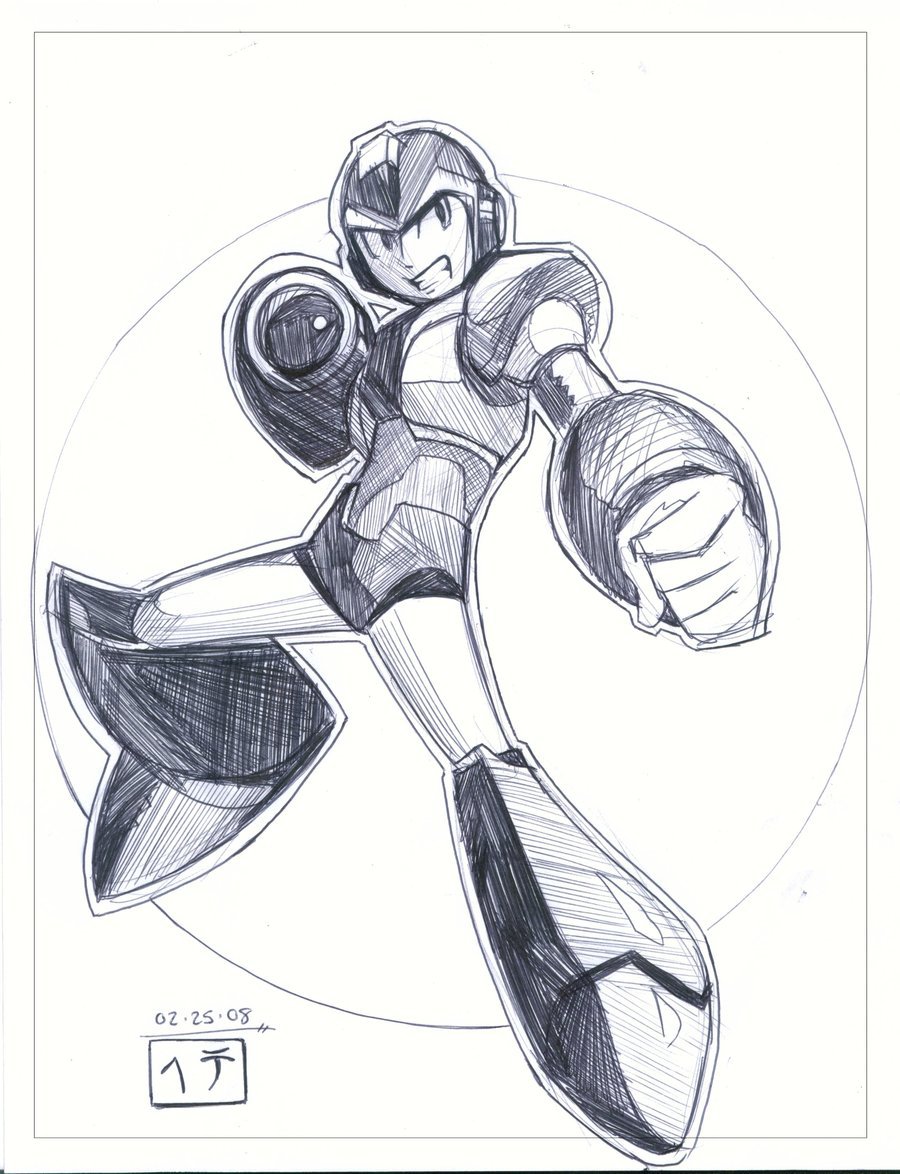 900x1174 Mega Man - Mega Man Sketch