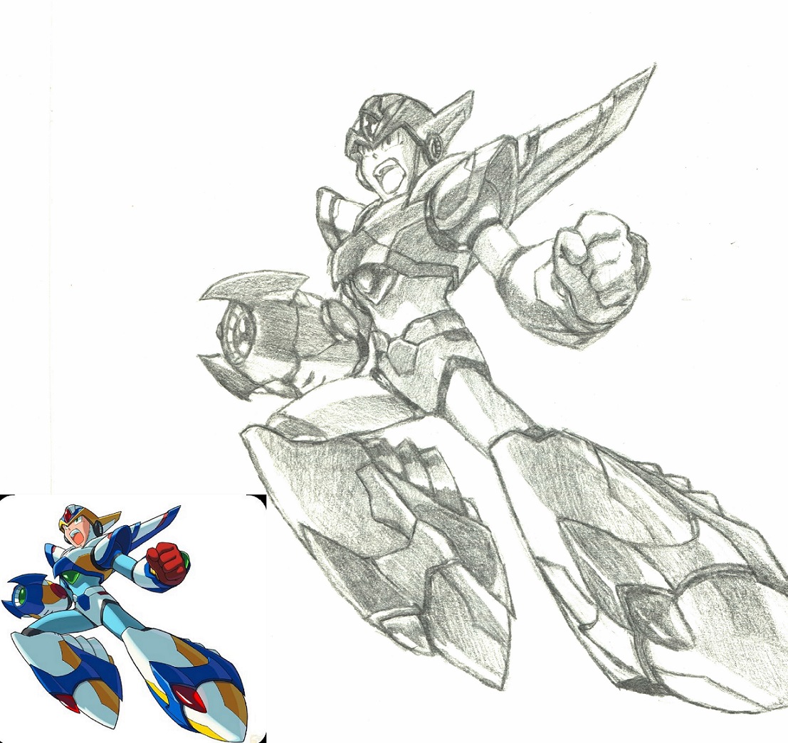 1107x1044 Mega Man X Sketch By Joejamz99 On Newgrounds - Mega Man Sketch