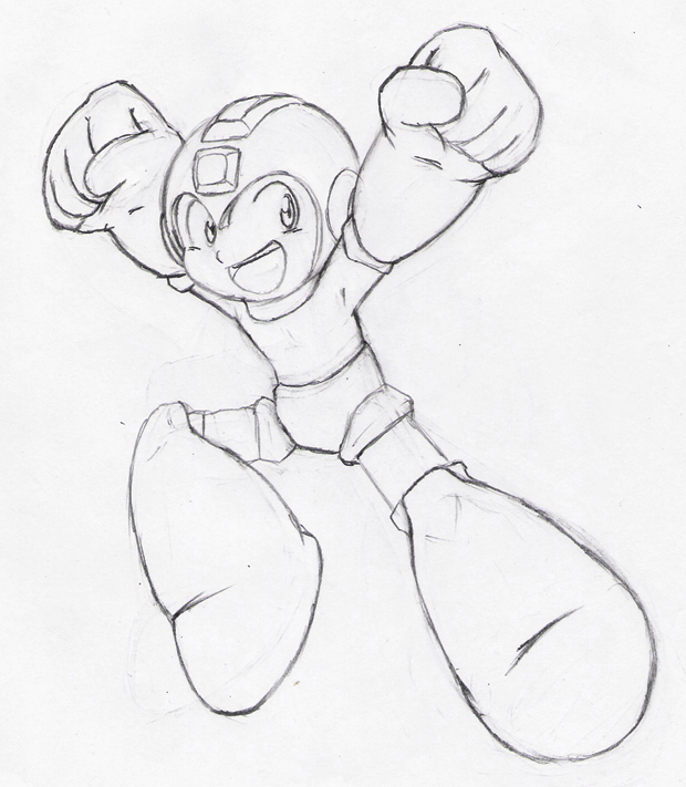 620x711 Megaman Sketch By Geibuchan - Mega Man Sketch