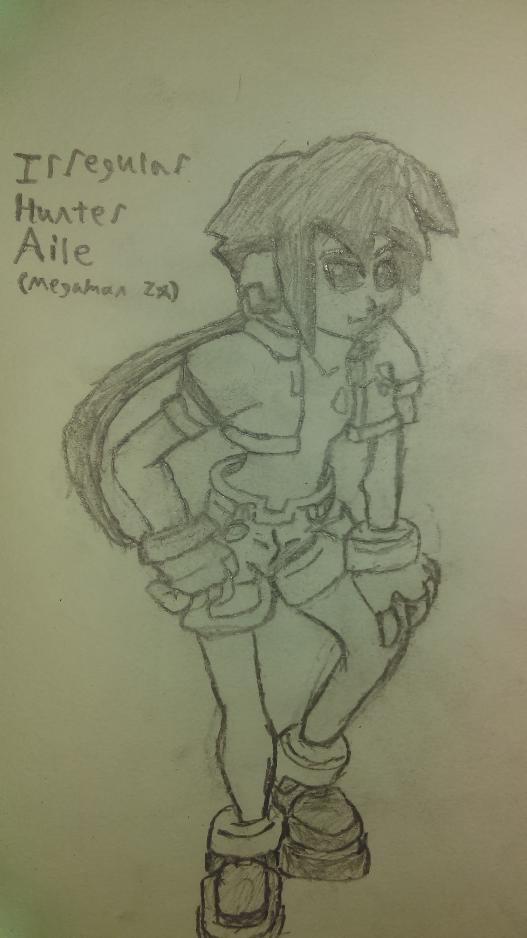 1836x3264 Aile Sketch (Megaman Zx) - Mega Man Sketch