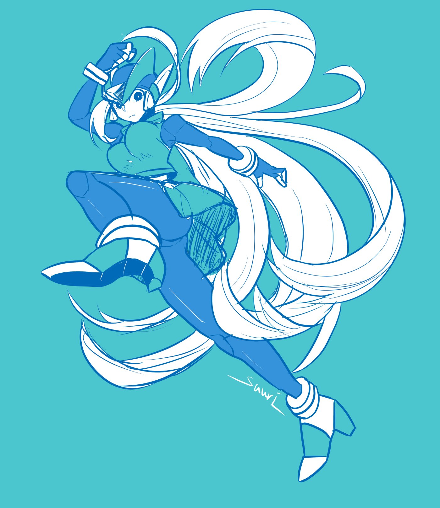 1400x1619 R63 Zero Sketch By Suuri Mega Man Rockman Know Your Meme - Mega Man Sketch