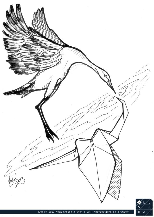 640x903 End Of 2013 Mega Sketch A Thon 03 Reflections On A Crane - Mega Sketch