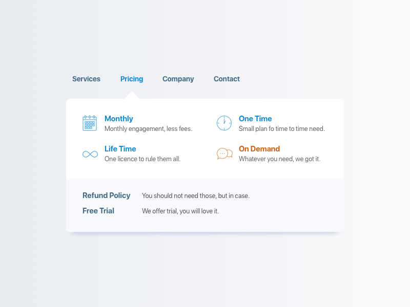 800x600 Mega Menu Ui Freebie - Mega Sketch