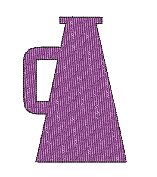 534x599 Megaphone Sketch Embroidery Design Hug A Bug Applique - Megaphone Sketch