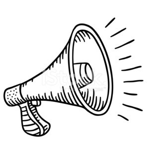 300x300 Sketch Megaphone Stock Vectors - Megaphone Sketch