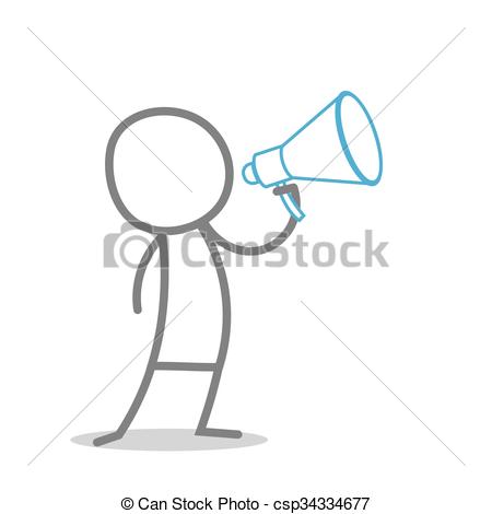 450x470 Sketch Clipart Megaphone - Megaphone Sketch