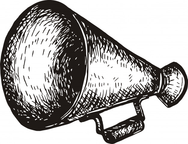626x478 Sketch Of Megaphone Icon Vector Premium Download - Megaphone Sketch