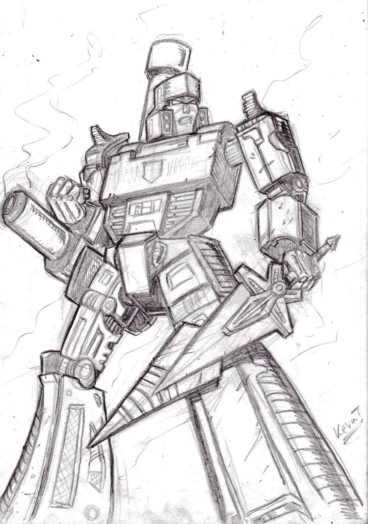 Megatron Sketch at PaintingValley.com | Explore collection of Megatron ...