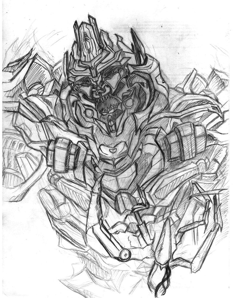 793x1007 Megatron Sketch By Miklche04 - Megatron Sketch