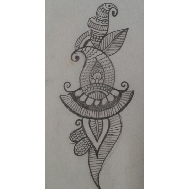 Arabic Mehndi Pencil Sketch - Drawing for Kids & Adult