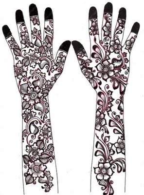 296x400 Simple Back Hand Henna Creative Arty - Mehndi Design Sketch