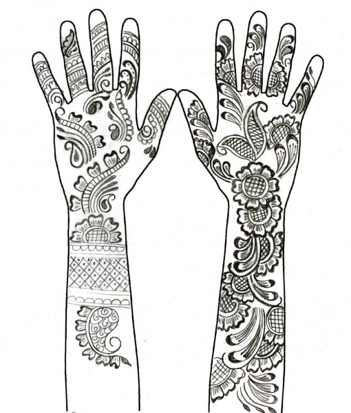 510x601 Simple Mehndi Designs,mehndi Henna Designs,bridal Mehndi Designs - Mehndi Design Sketch