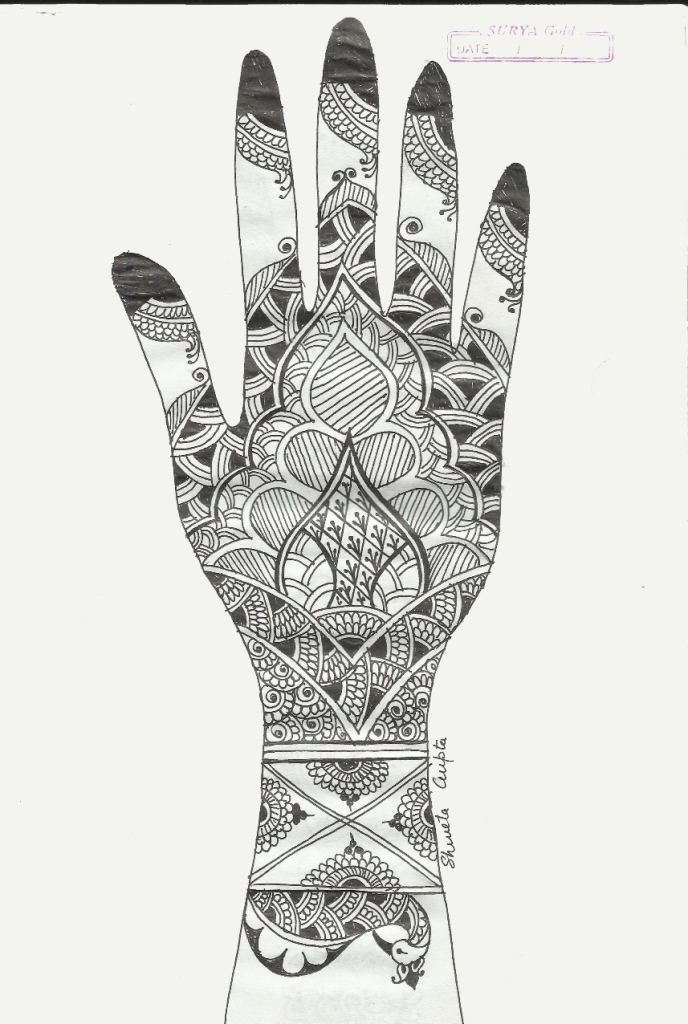 Mehndi Sketch at PaintingValley.com | Explore collection of Mehndi Sketch