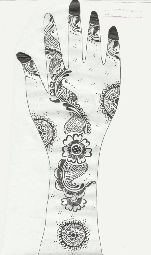 Mehndi Sketch at PaintingValley.com | Explore collection of Mehndi Sketch