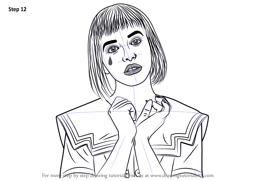 846x600 Learn How To Draw Melanie Martinez (Singers) Step By Step - Melanie Martinez Sketch