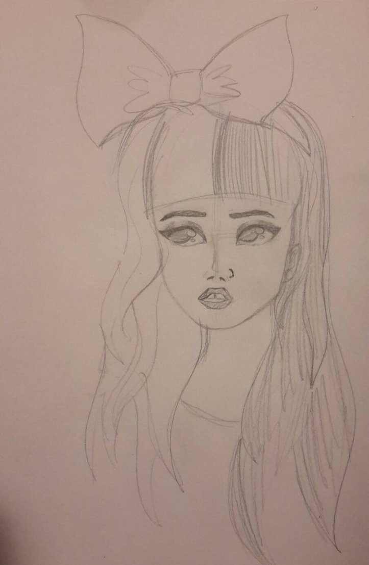 723x1106 Melanie Martinez Rough Sketch By Candyrapper - Melanie Martinez Sketch