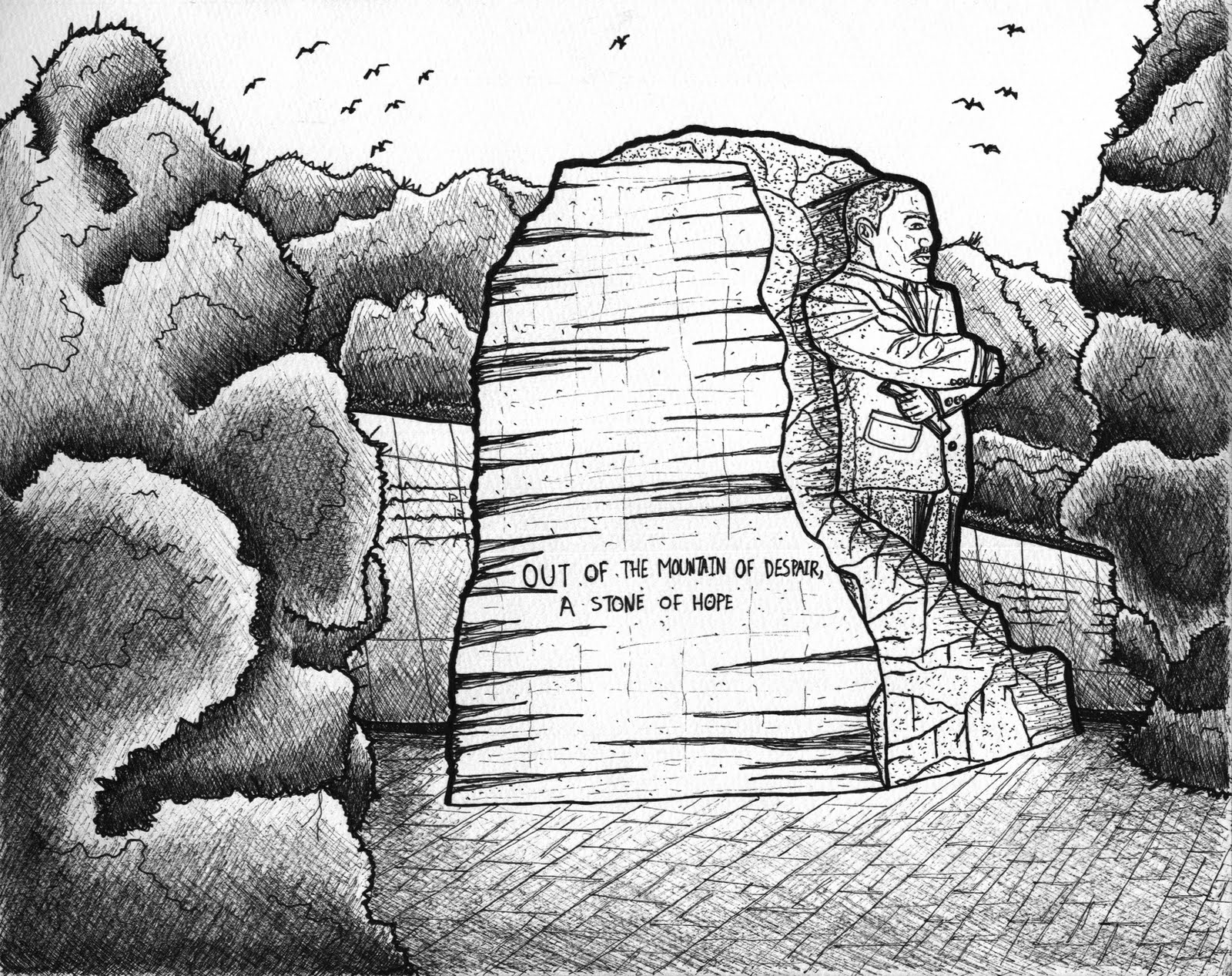 1600x1267 Urban Sketchers Washington Dc Mlk Memorial Washington Dc - Memorial Sketches