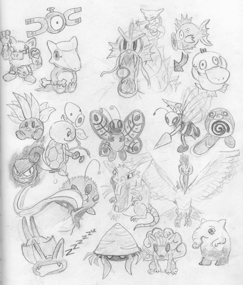 826x968 Pokemon From Memory Sketches By Ulitima - Memory Sketches