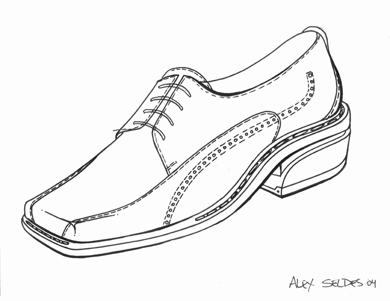 Men Shoes Sketch at PaintingValley.com | Explore collection of Men ...