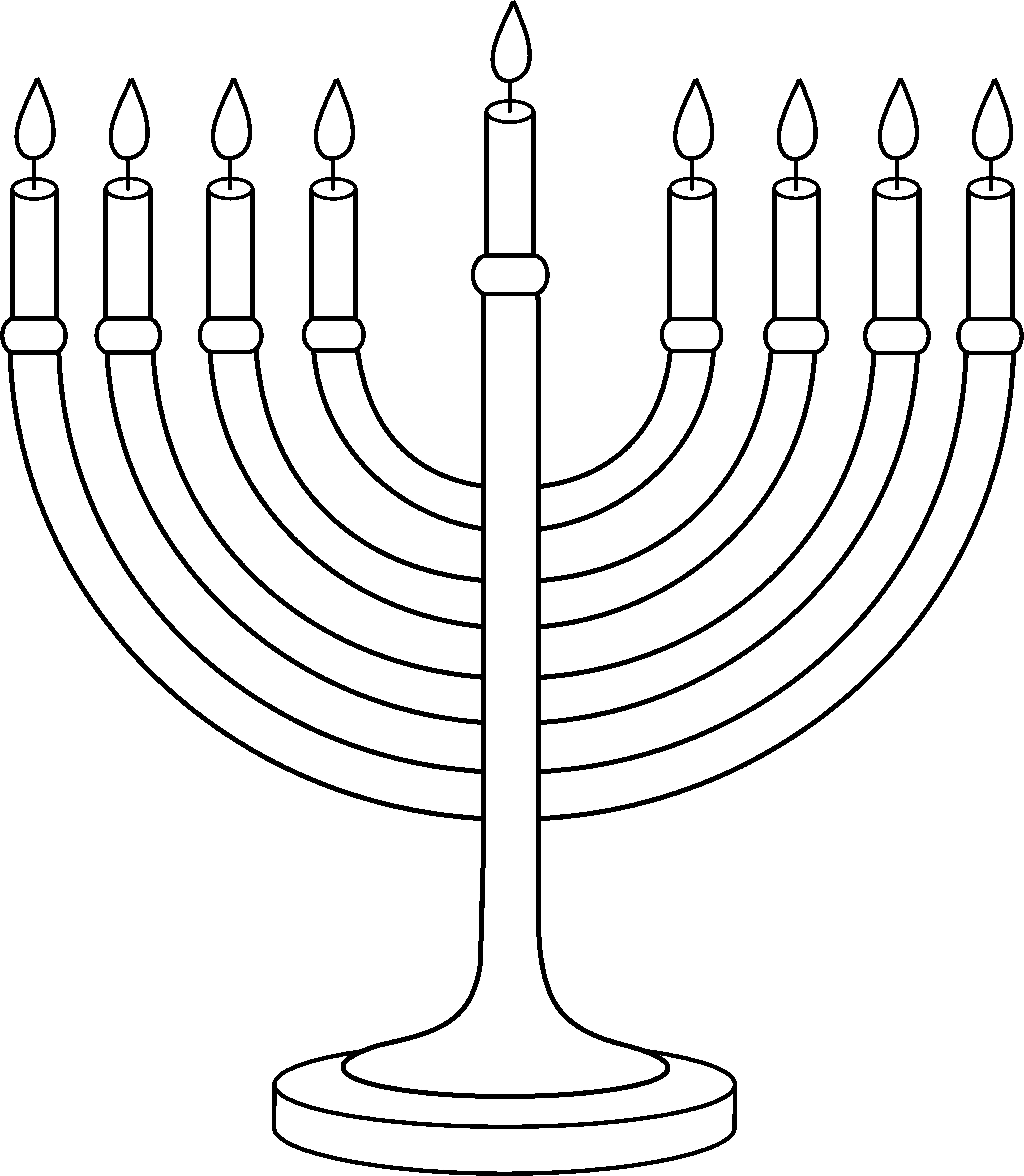 5905x6779 Menorah Coloring Pages To Print Coloring For Kids 2018 - Menorah Sketch