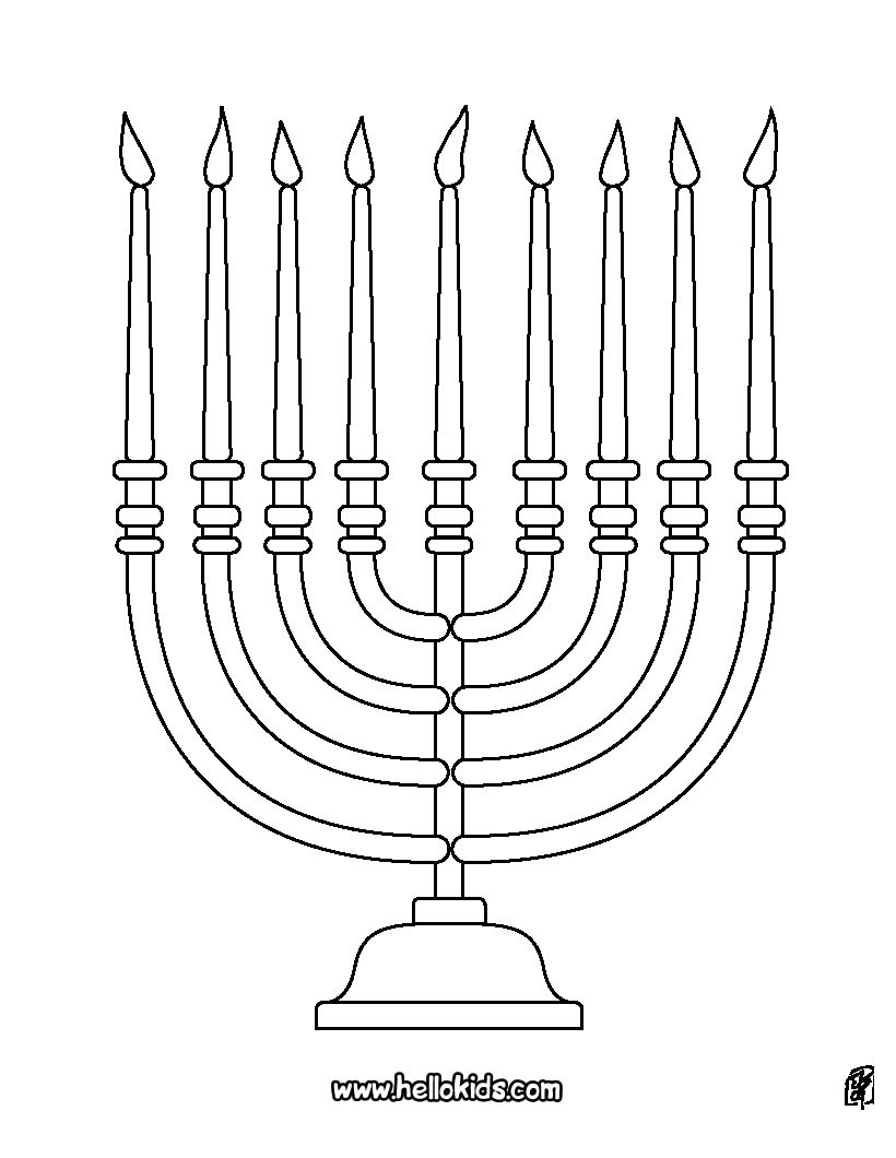 820x1060 Menorah Coloring Pages - Menorah Sketch